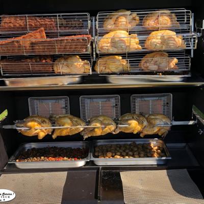 Bbq rotisserie poulet ribs