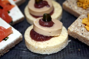 Canapés foie gras chutney de figues