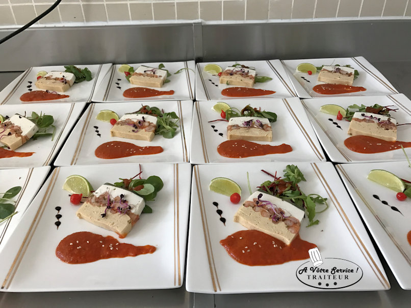 Terrine d'écrevisse coulis acidulé