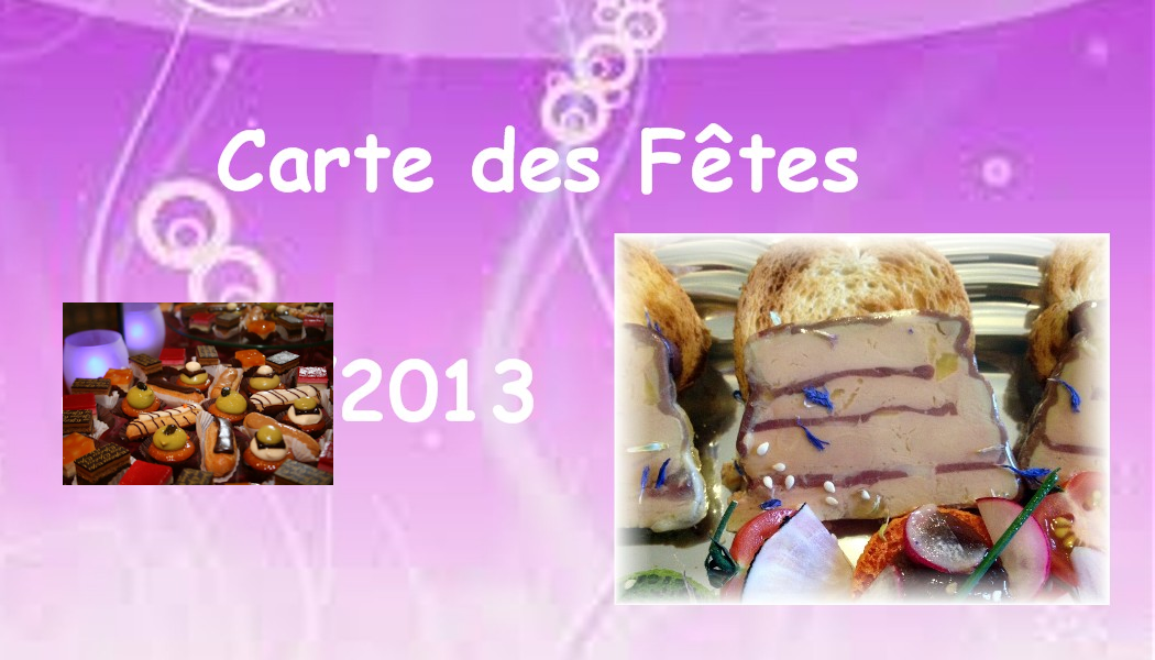 Menu des fêtes