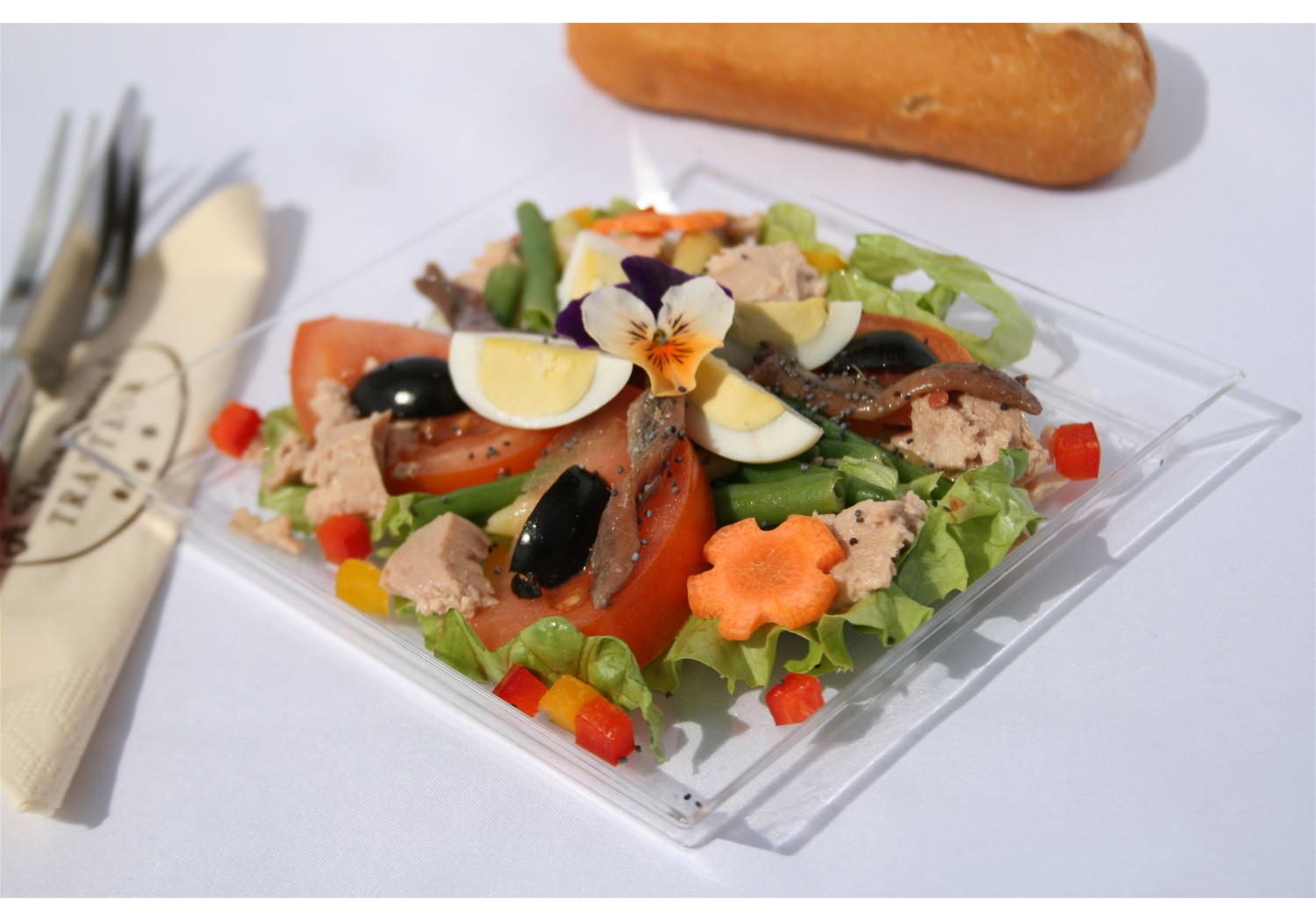 Salade nicoise aux oeufs de caille lwr