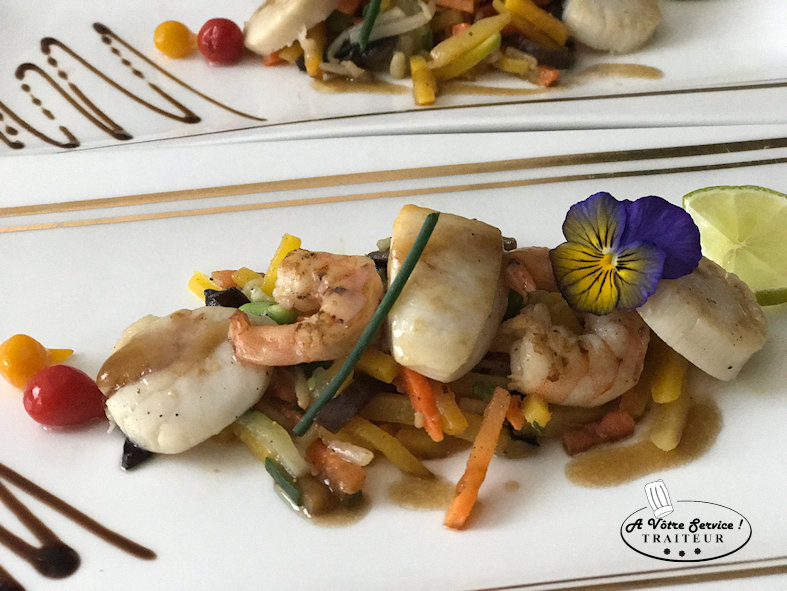 St jacques et crevettes legumes au wok 2